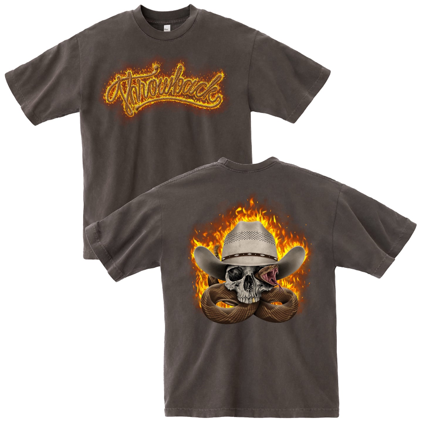 Fire Cowboy Tee (Mocha)