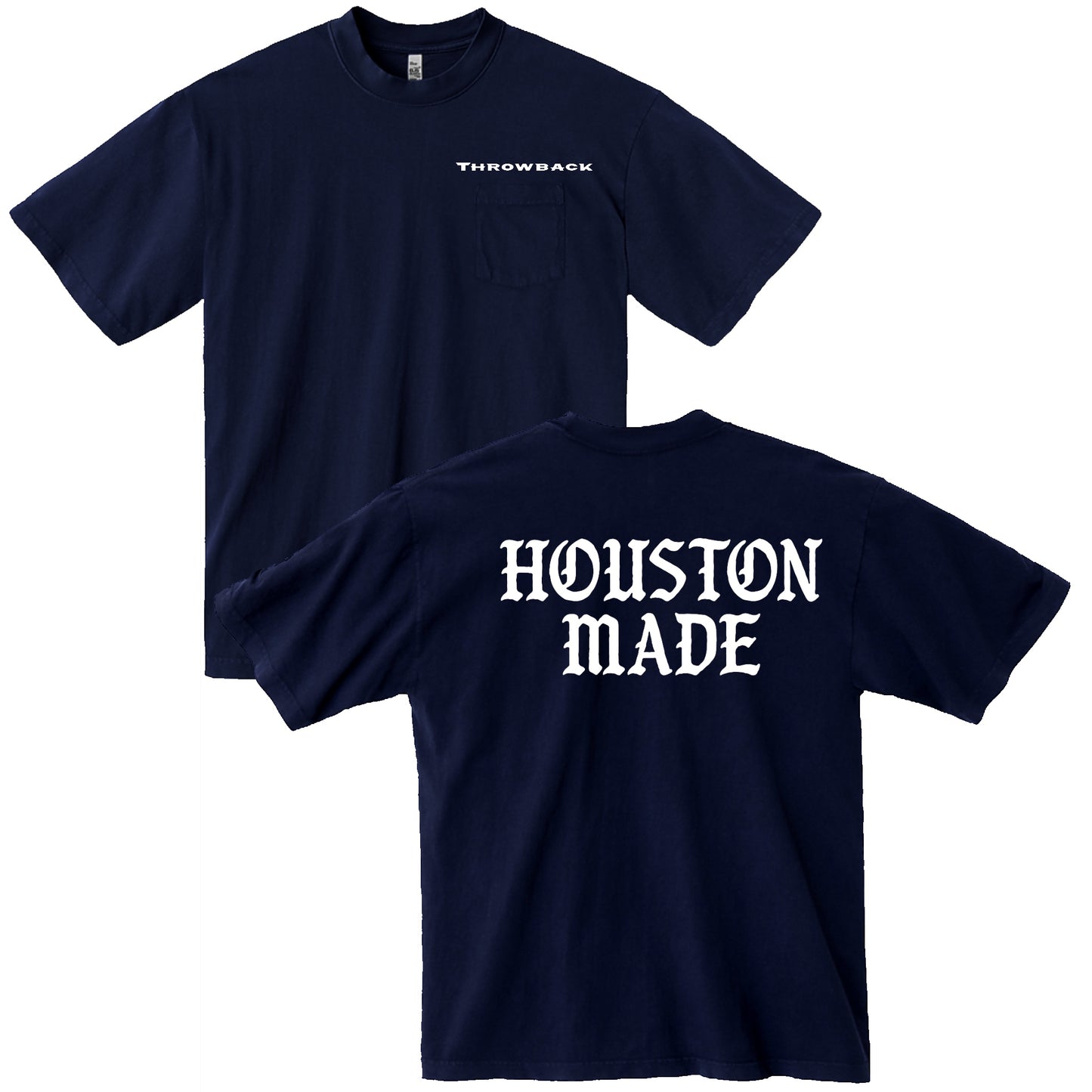 Football Houston Made Pocket Tee (Navy)