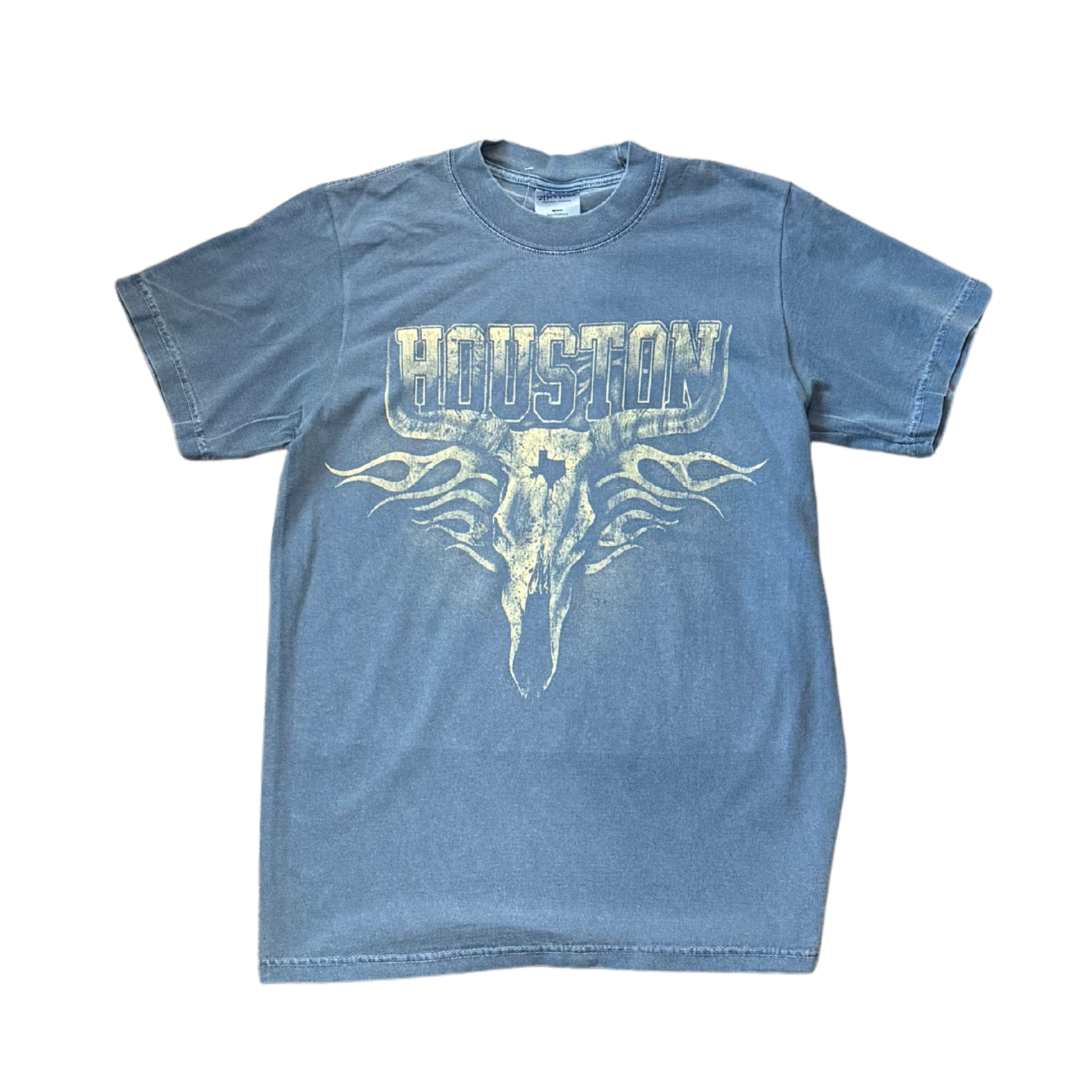 Houston Longhorn Throwback Tee - Denim