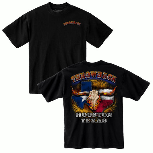 HTX Bull Throwback Tee - Black