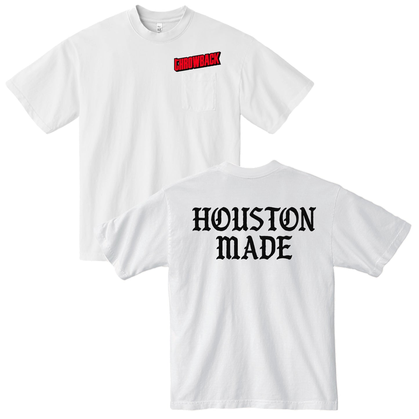 B-Ball Houston Made Pocket Tee (White)
