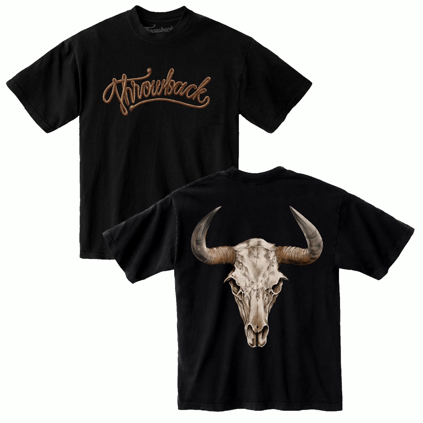 Bull Throwback Tee - Black