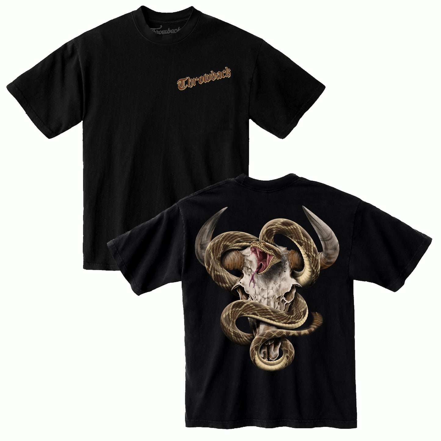 Snake Throwback Tee - Black