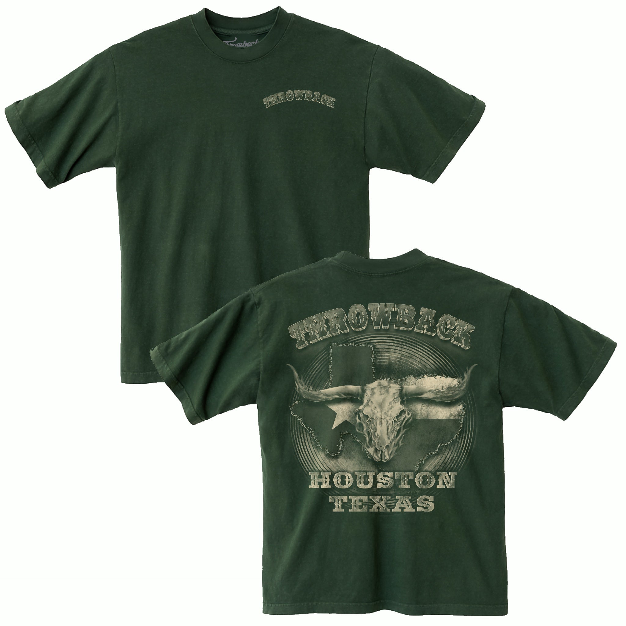 Houston Rodeo Throwback Tee - Green