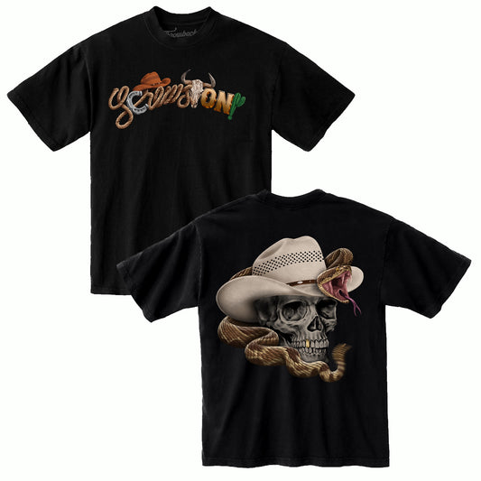 Screwston Rodeo Throwback Tee - Black