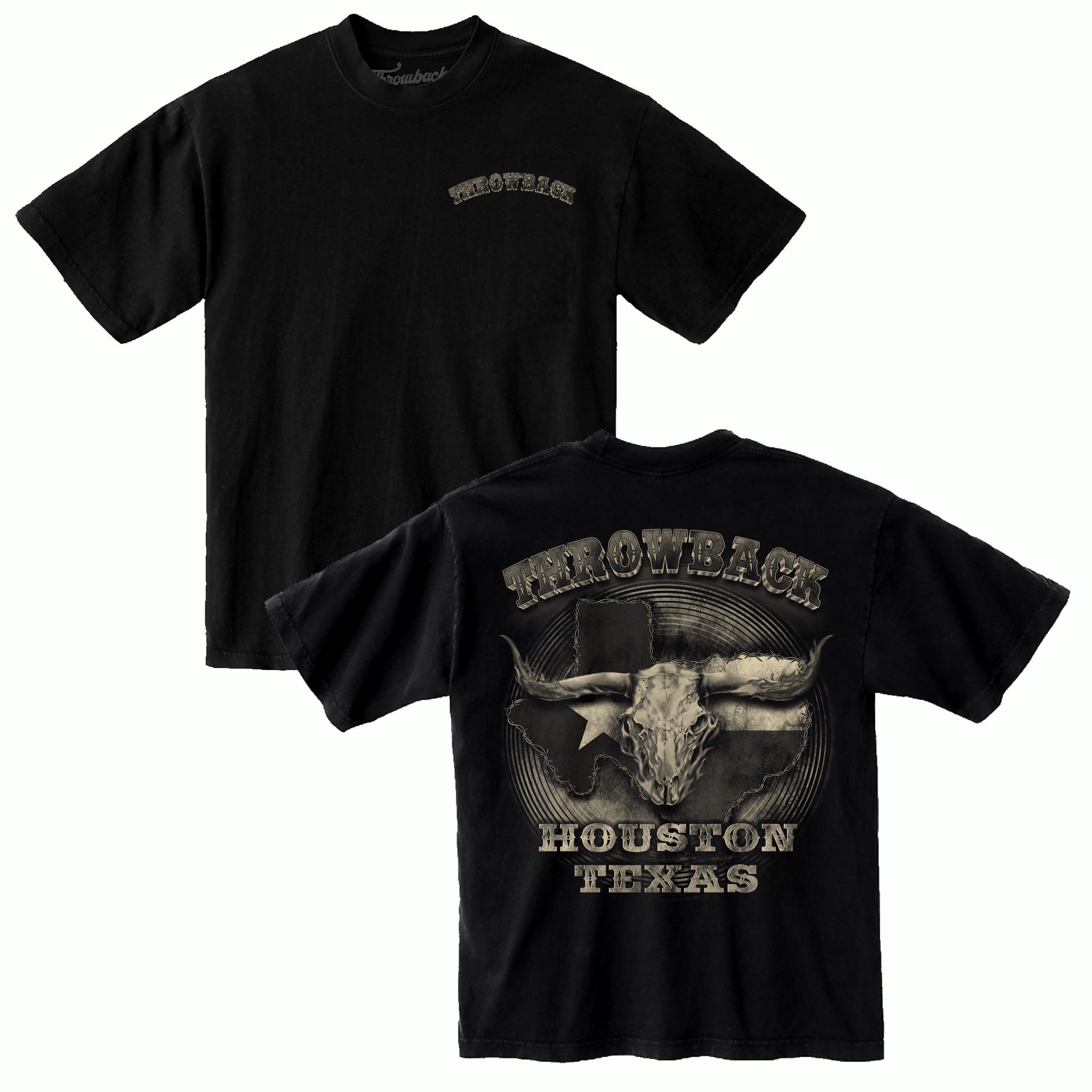 Houston Rodeo Throwback Tee - Black